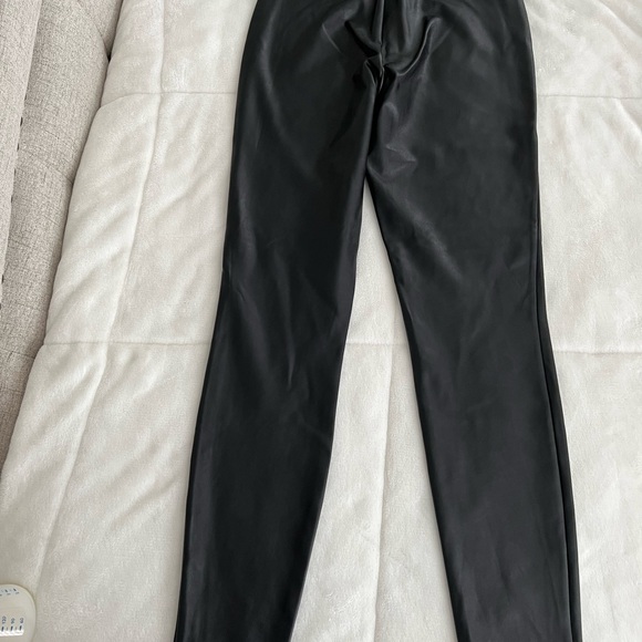 Express Black Leather Pants - Picture 2 of 3